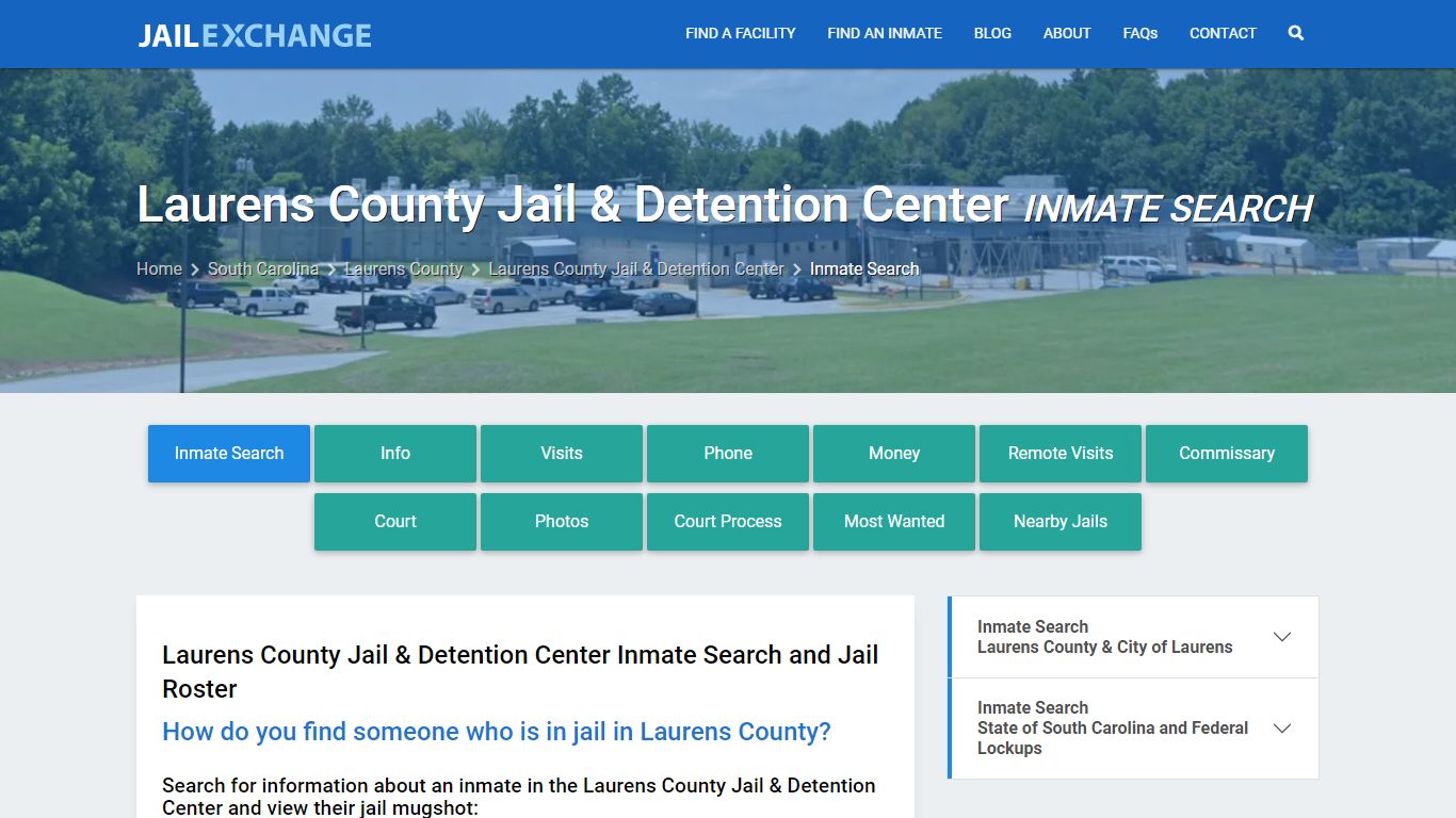 Laurens County Jail & Detention Center Inmate Search